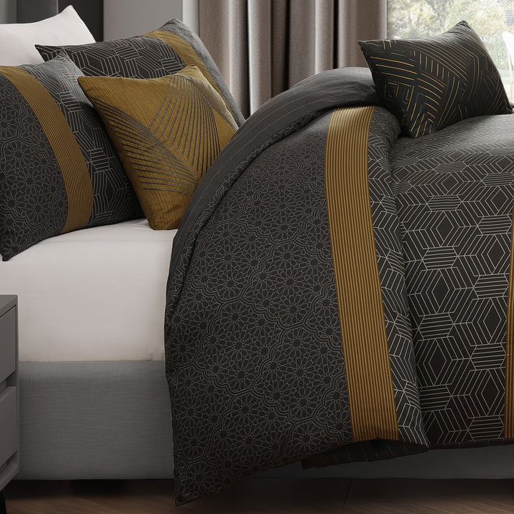 Bebejan Golden Hex 5 Piece Reversible Comforter Set