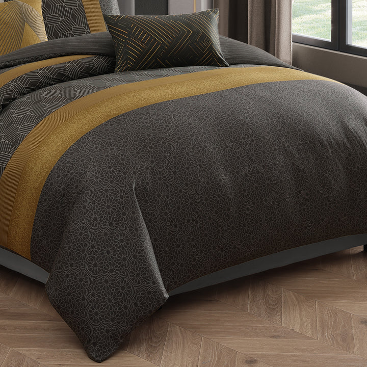 Bebejan Golden Hex 5 Piece Reversible Comforter Set