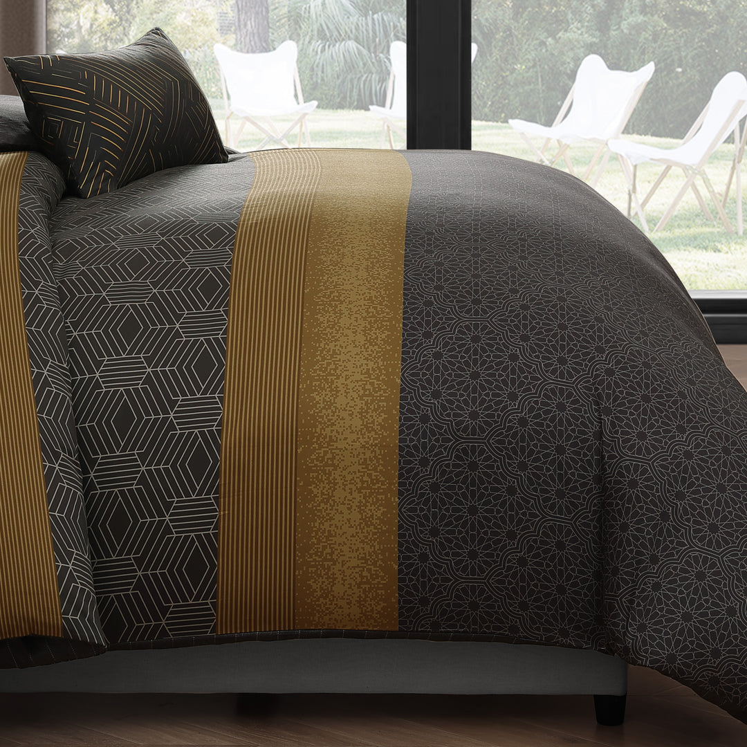 Bebejan Golden Hex 5 Piece Reversible Comforter Set