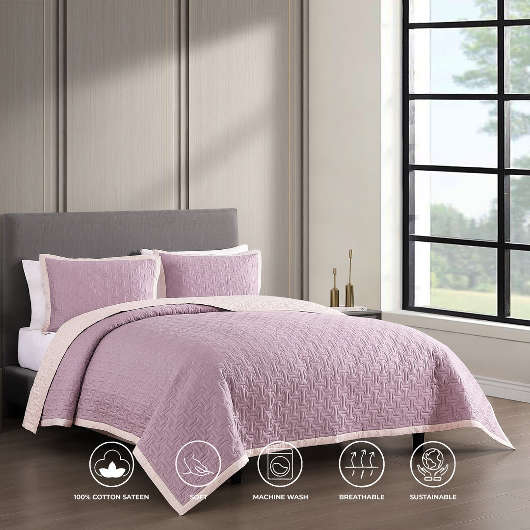 Bebejan 3 Piece Textured Quilted Coverlet Set Coverlet By Bebejan®