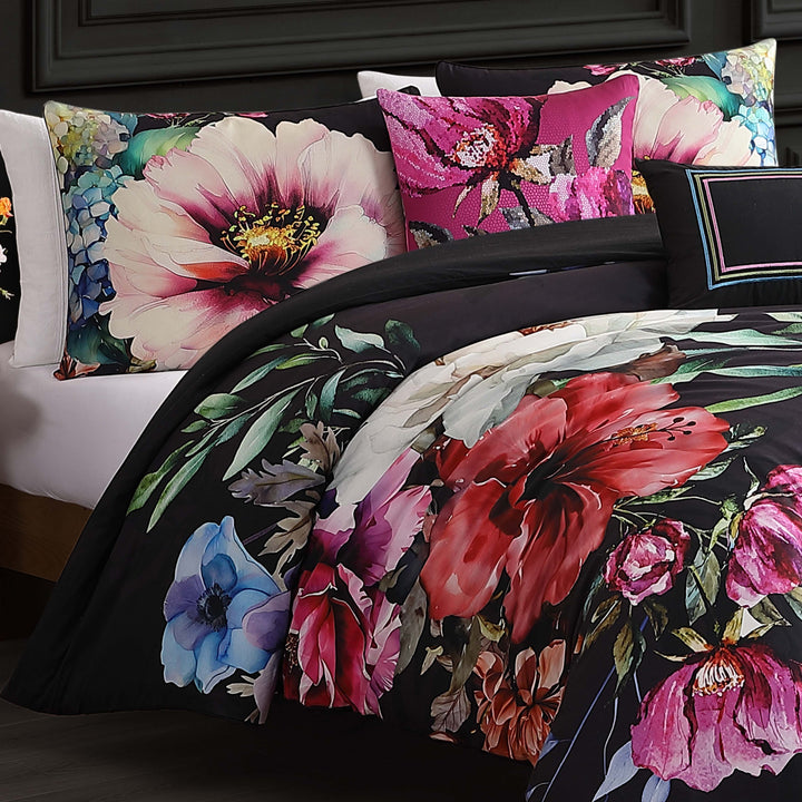 Bebejan Black Night Poppies 5 Piece Reversible Comforter Set Comforter Sets By Bebejan®