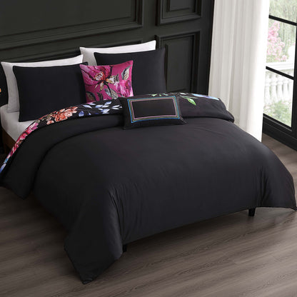 Bebejan Black Night Poppies 5 Piece Reversible Comforter Set Comforter Sets By Bebejan®