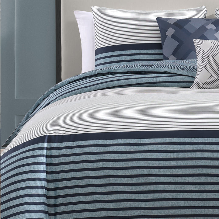 Bebejan Blue Geo Lines 5 Piece Reversible Comforter Set Comforter Sets By Bebejan®