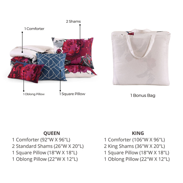 Bebejan Zinnia 5 Piece Reversible Comforter Set Comforter Sets By Bebejan®