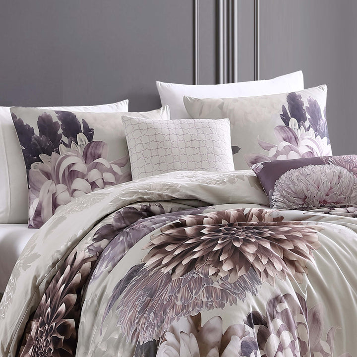 Bebejan Dahlia Purple 5 Piece Reversible Comforter Set - Final Sale Comforter Sets By US Office - Latest Bedding