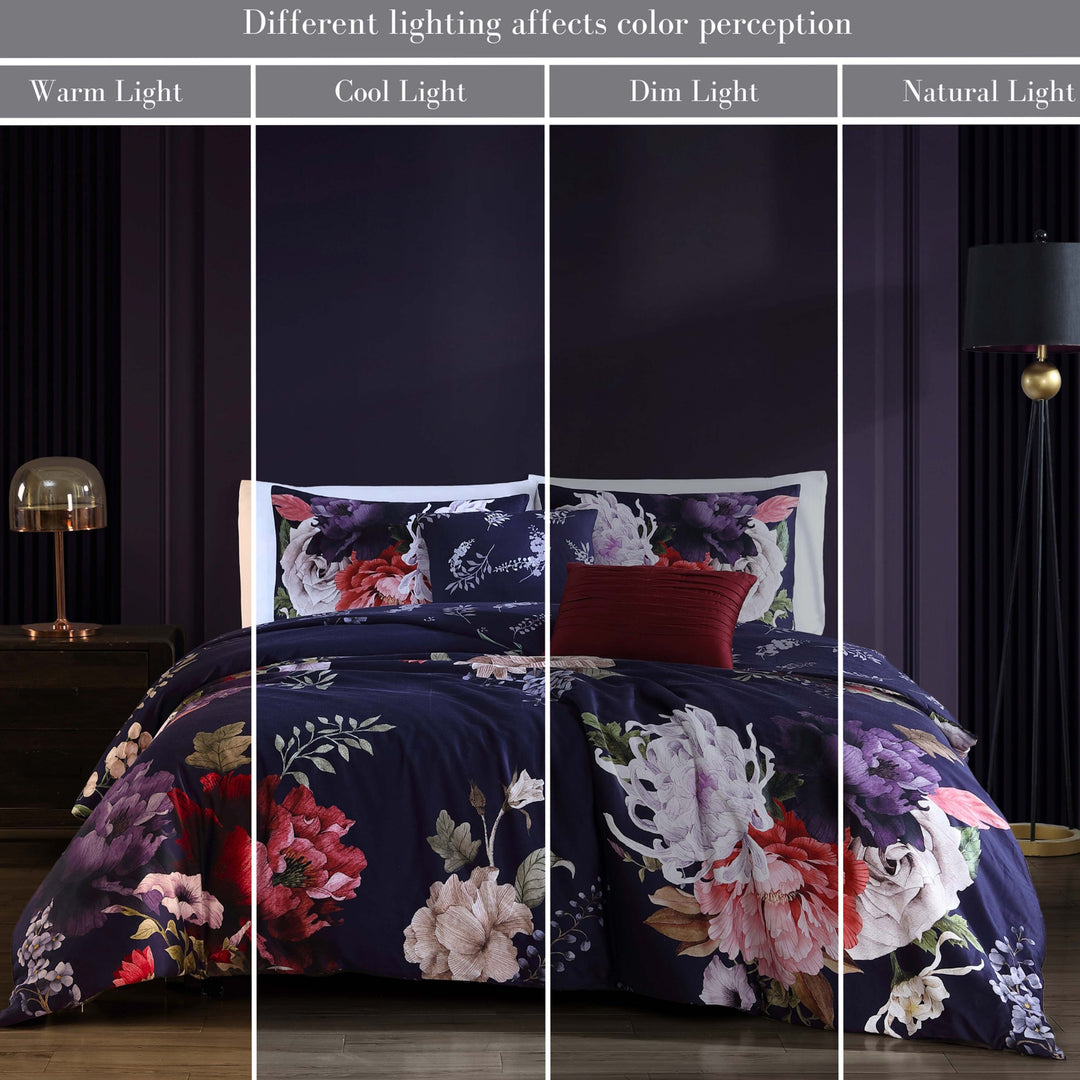 Bebejan Deep Purple Garden 5 Piece Reversible Comforter Set Comforter Sets By Bebejan®