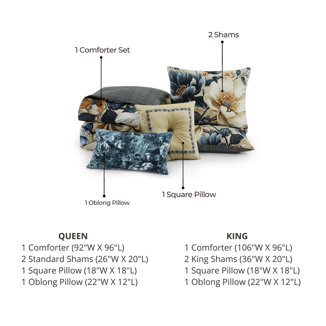 Bebejan English Manor 5 Piece Reversible Comforter Set