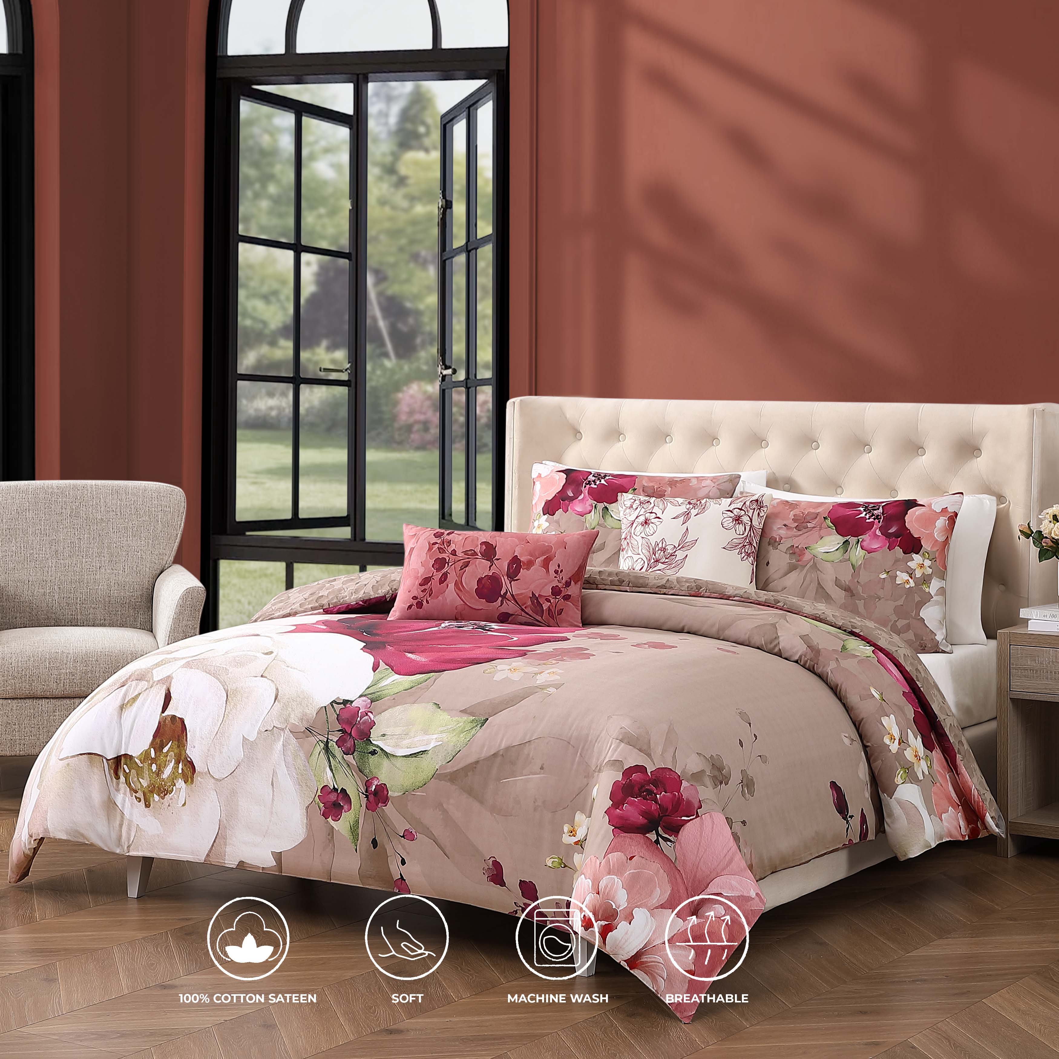 Bebejan Florence 5 Piece Reversible Comforter Set