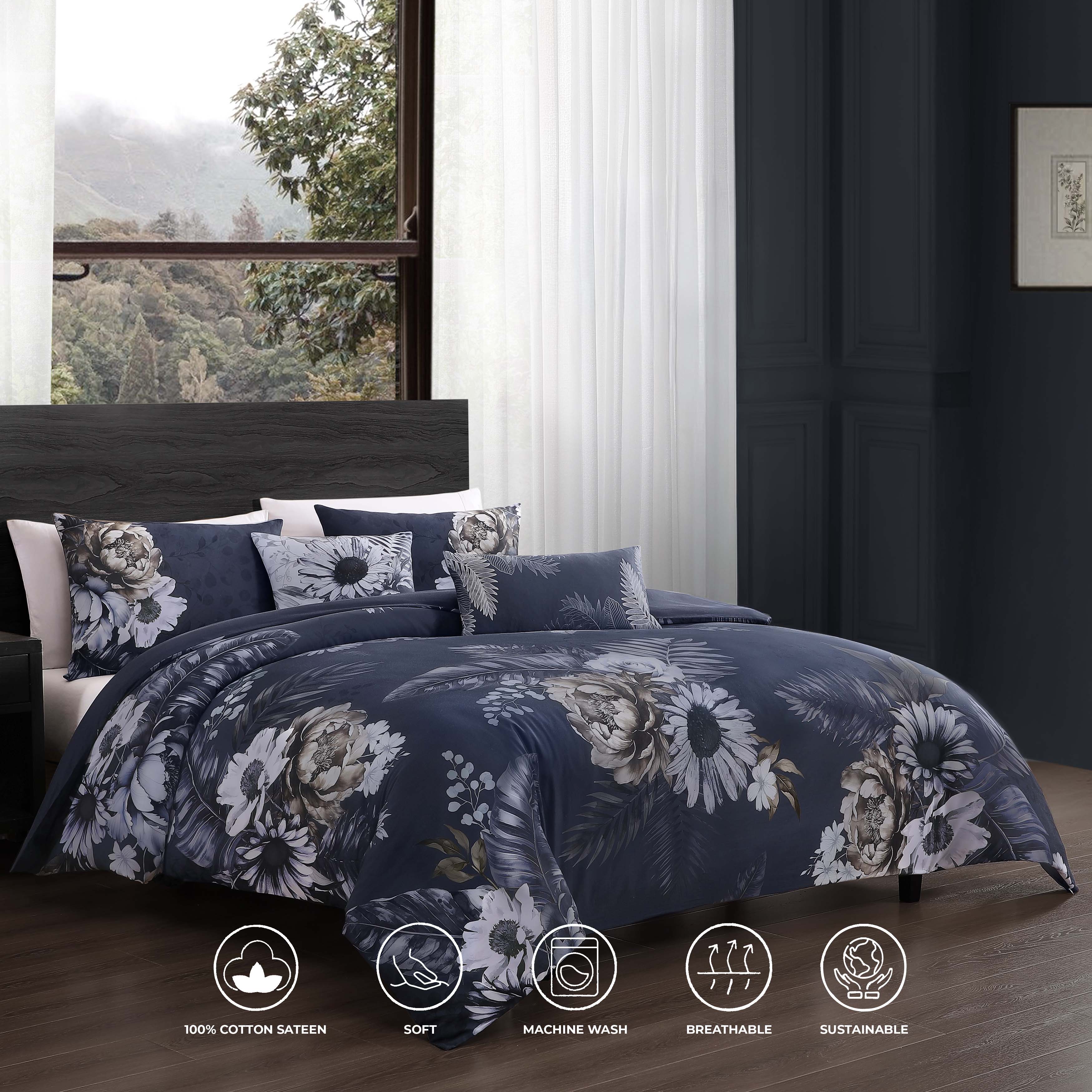 Bebejan Forget Me Not 5 Piece Reversible Comforter Set