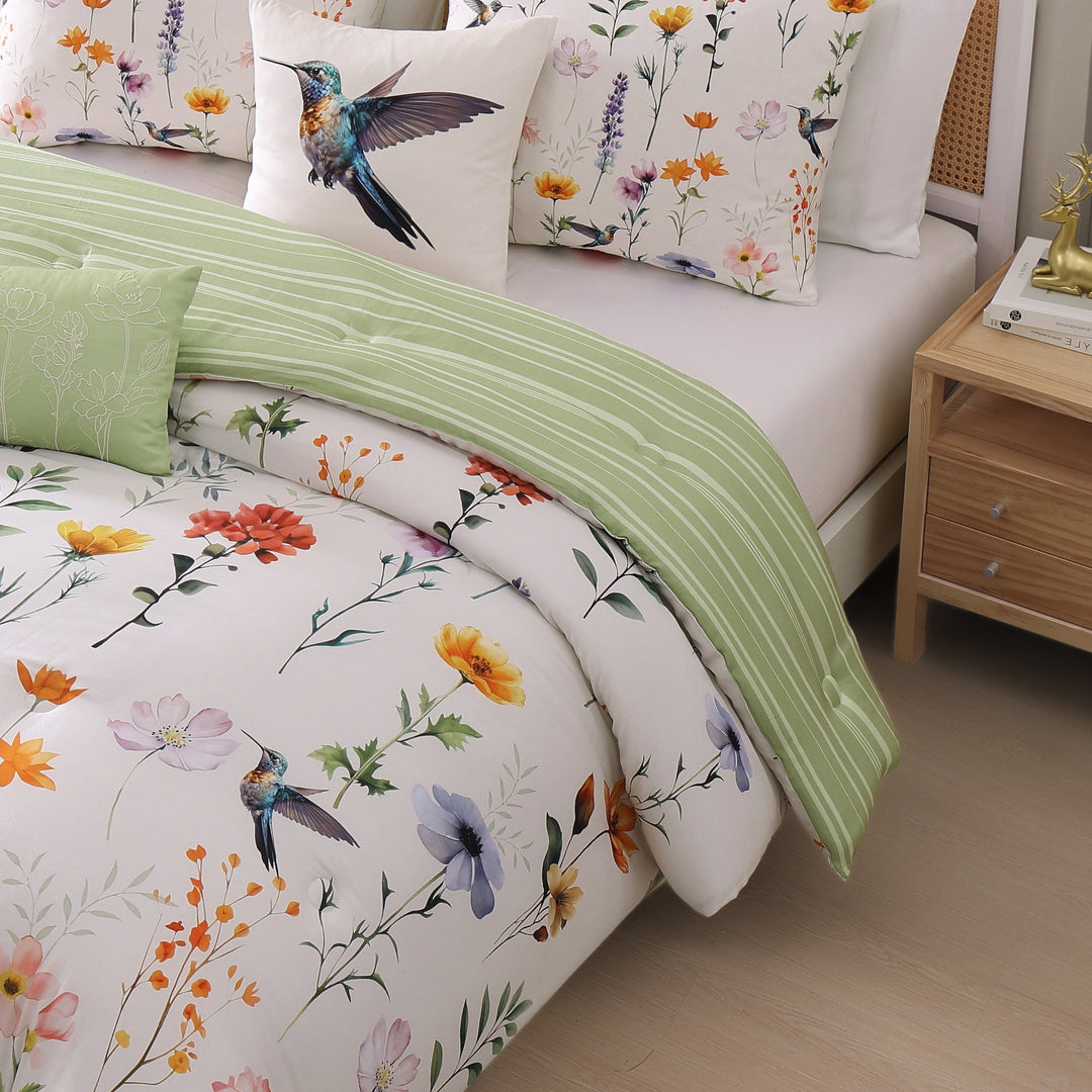 Bebejan Fresh Cut Flowers 5 Piece Reversible Comforter Set Comforter Sets By Bebejan®