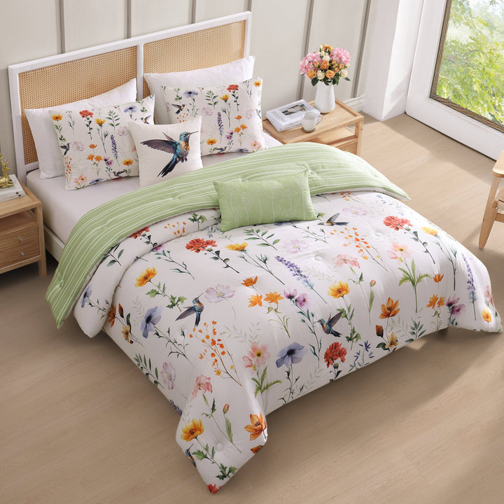 Bebejan Fresh Cut Flowers 5 Piece Reversible Comforter Set Comforter Sets By Bebejan®