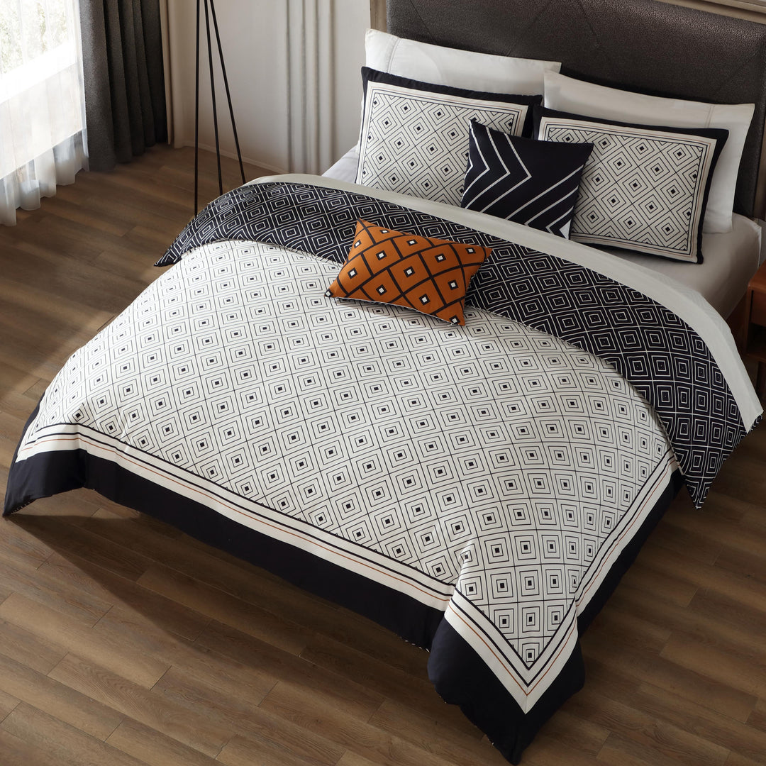 Bebejan Geometric Black & White 5 Piece Reversible Comforter Set Comforter Sets By Bebejan®