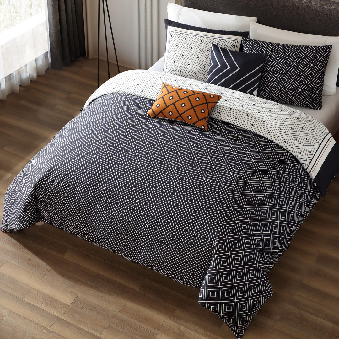 Bebejan Geometric Black & White 5 Piece Reversible Comforter Set Comforter Sets By Bebejan®