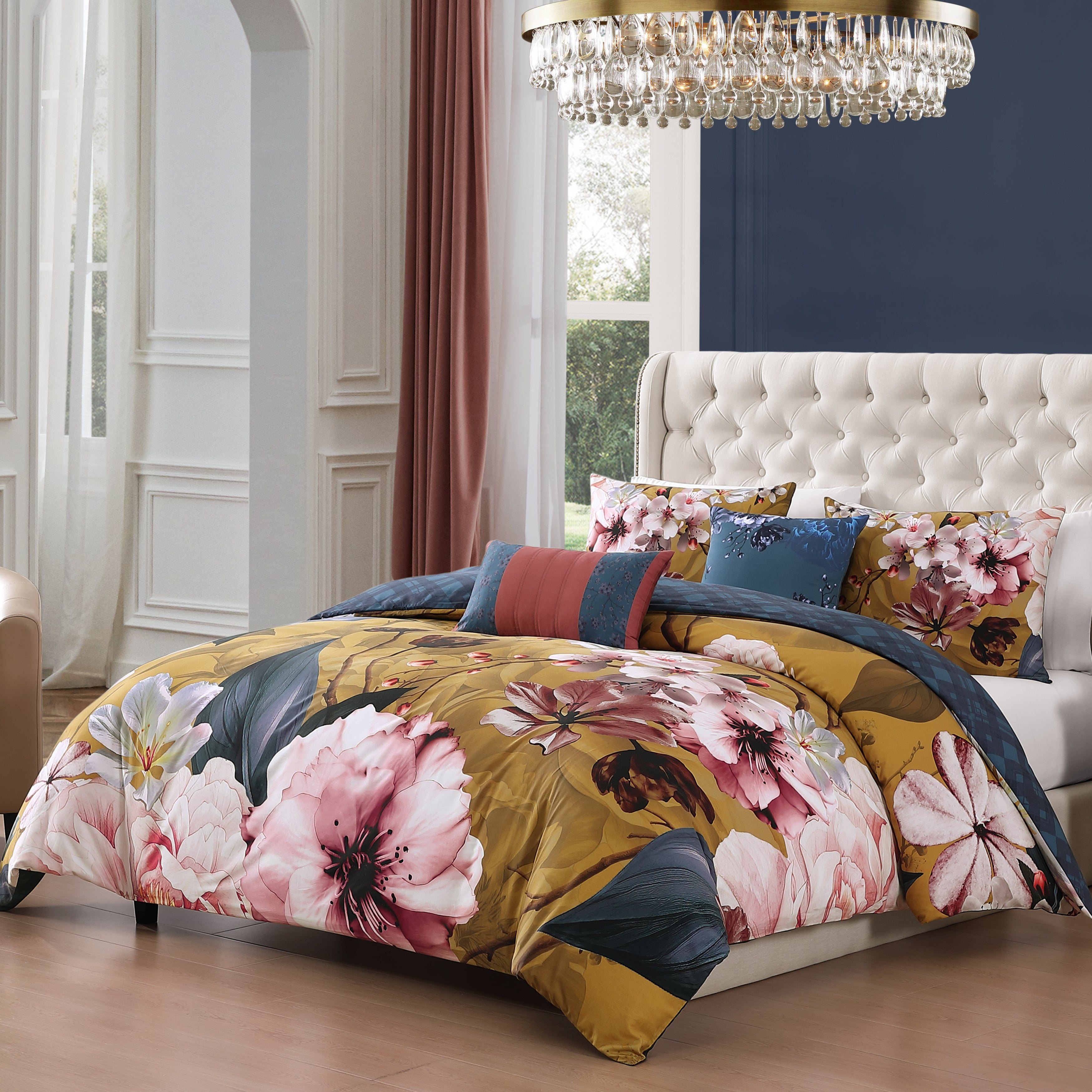 Bebejan Golden Bounty 5 Piece Reversible Comforter Set