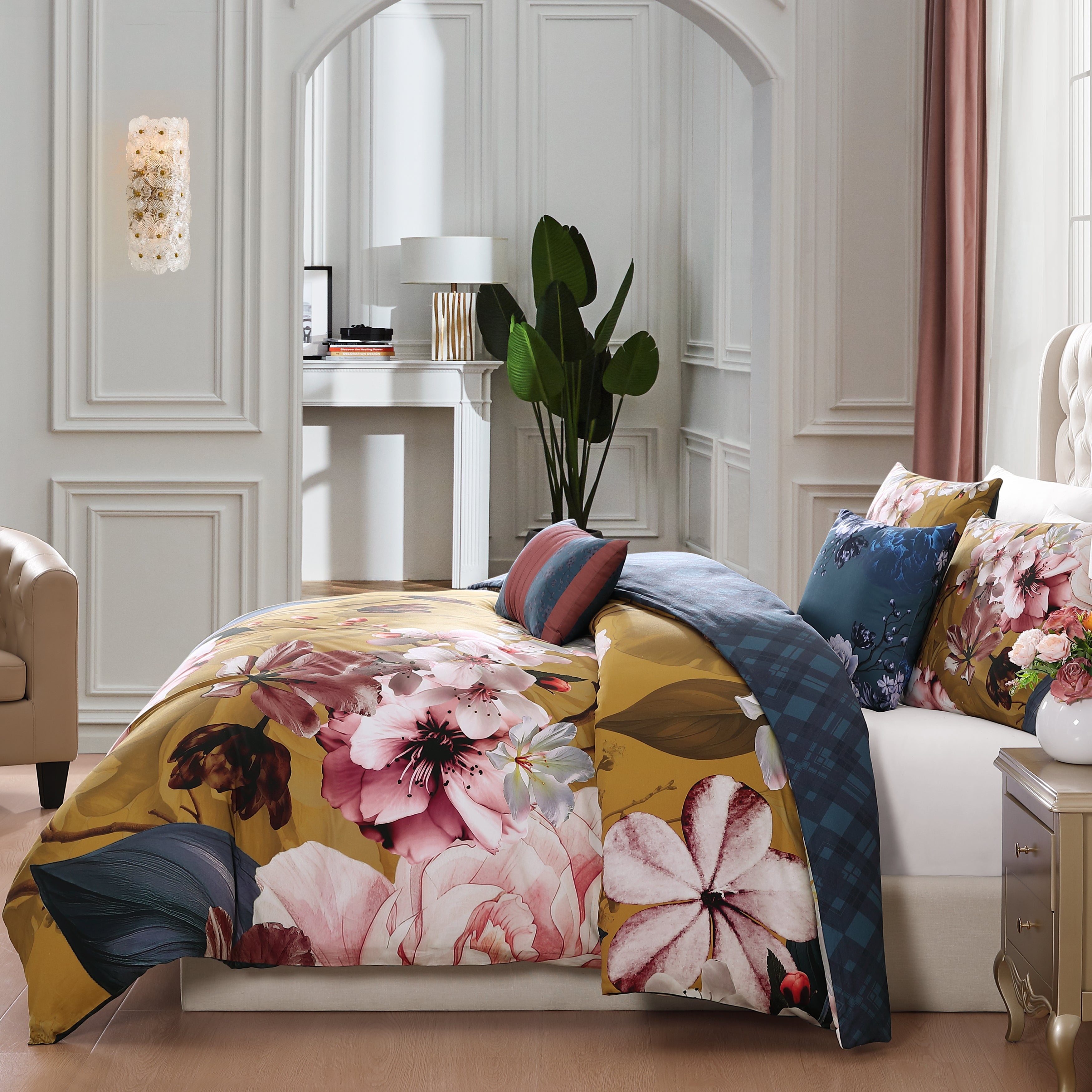 Bebejan Golden Bounty 5 Piece Reversible Comforter Set