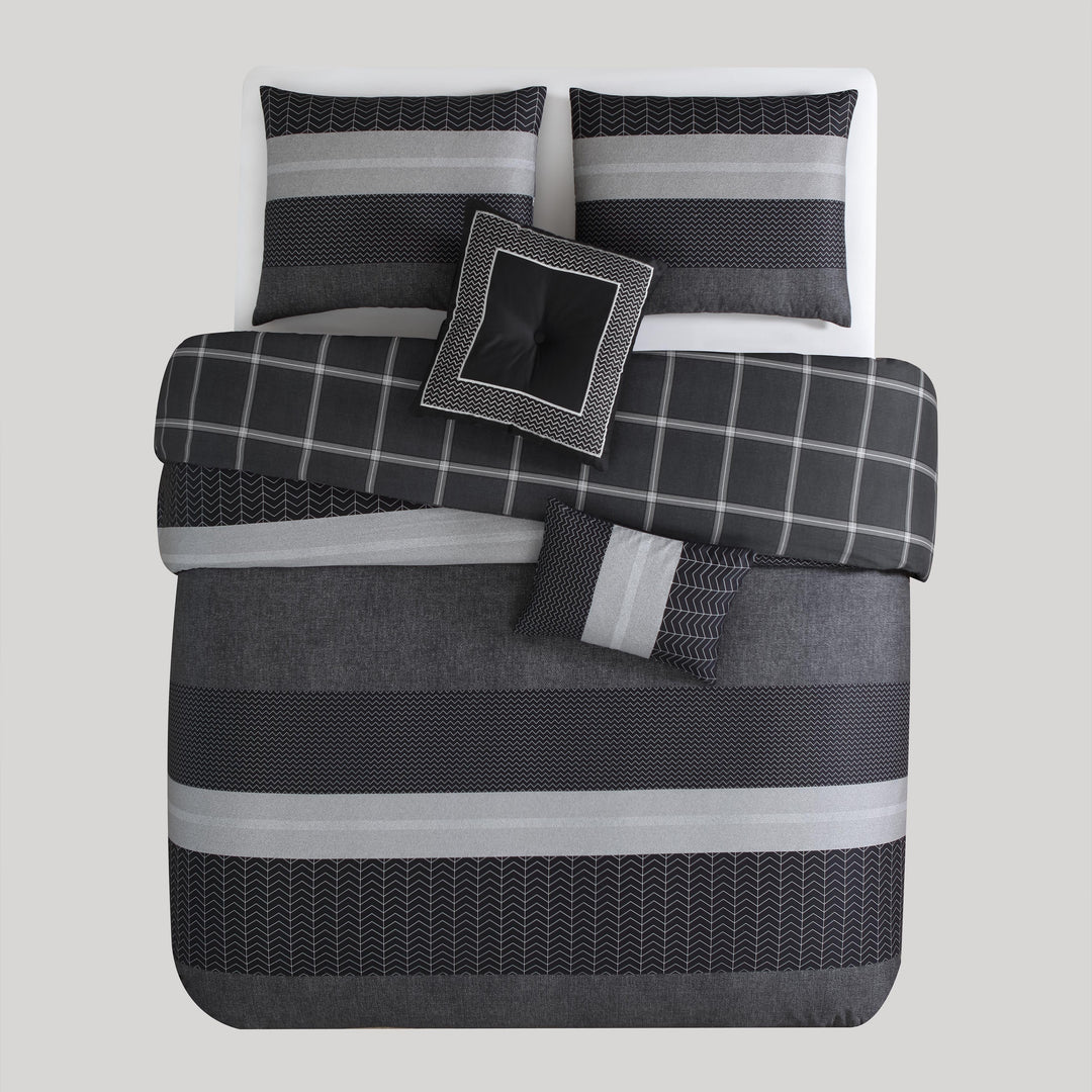 Bebejan Kyle Black 5 Piece Reversible Comforter Set Comforter Sets By Bebejan®