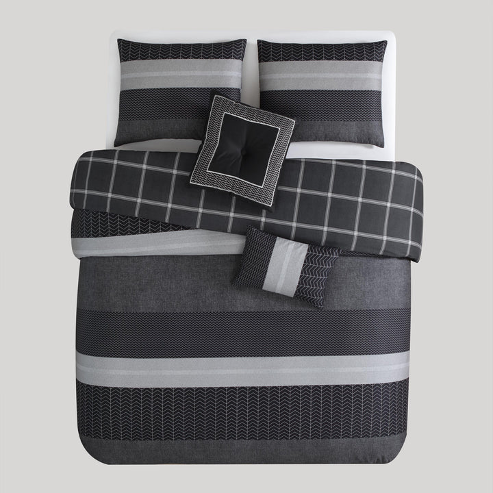 Bebejan Kyle Black 5 Piece Reversible Comforter Set Comforter Sets By Bebejan®
