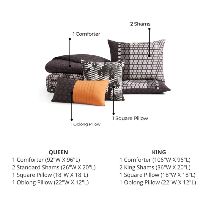 Bebejan Linear Luxe 5 Piece Reversible Comforter Set Comforter Sets By Bebejan®