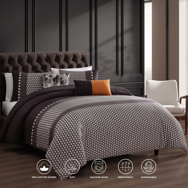 Bebejan Linear Luxe 5 Piece Reversible Comforter Set Comforter Sets By Bebejan®