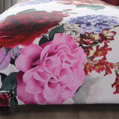 Bebejan Magenta Floral 5 Piece Reversible Comforter Set