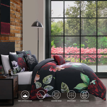 Bebejan Moody Painting 5 Piece Reversible Comforter Set