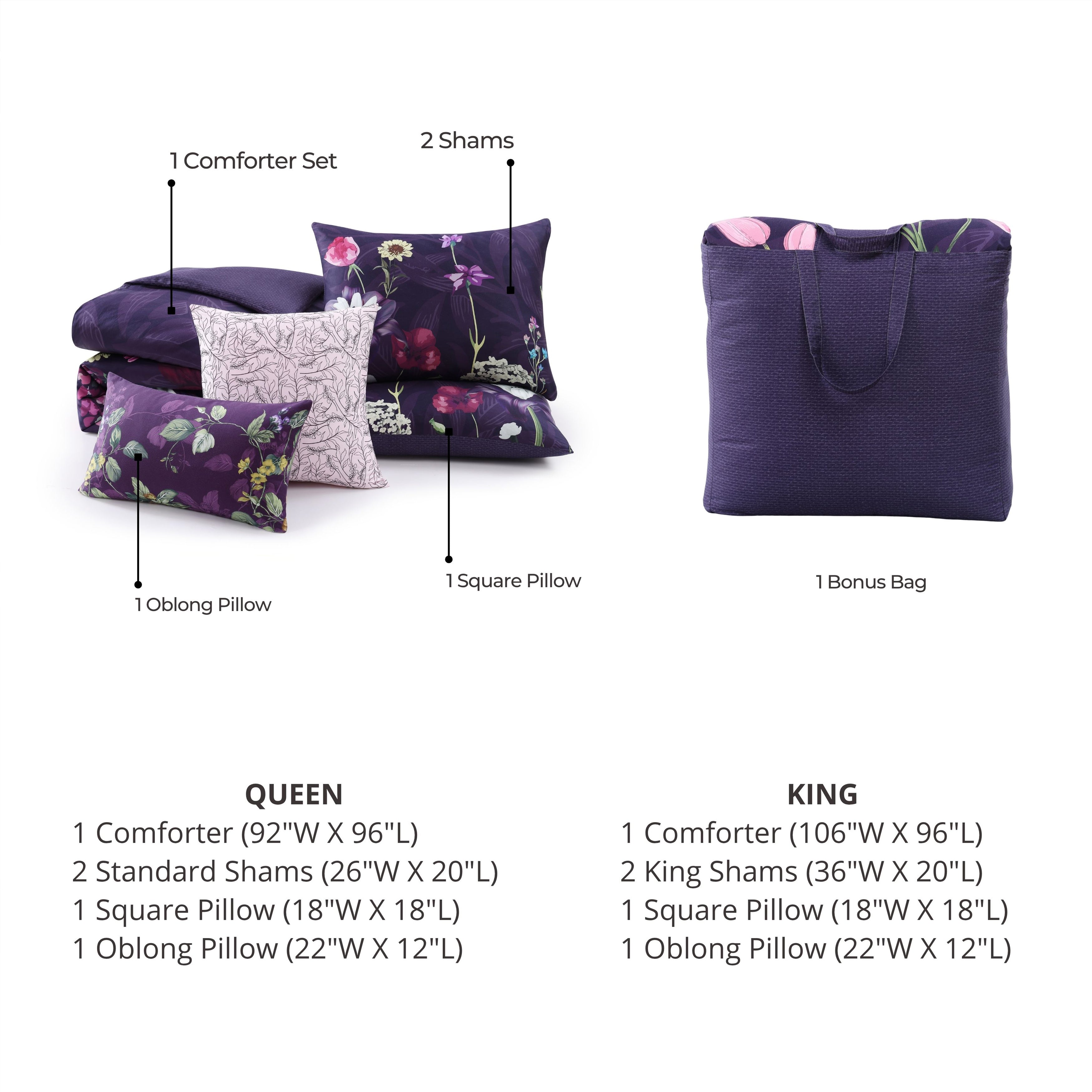 Bebejan Morning Glory 5 Piece Reversible Comforter Set Comforter Sets By Bebejan®
