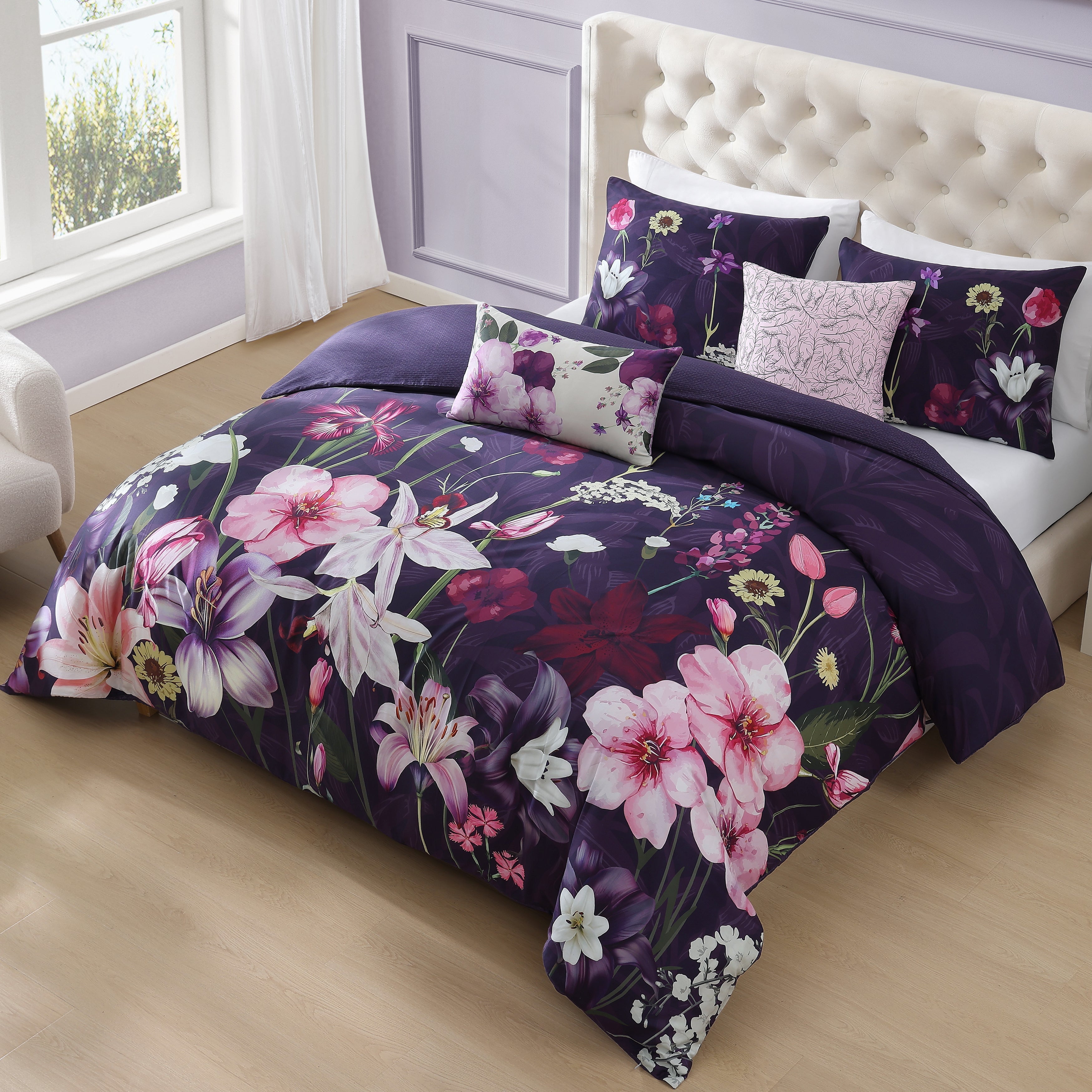 Bebejan Morning Glory 5 Piece Reversible Comforter Set Comforter Sets By Bebejan®