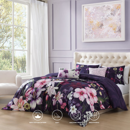 Bebejan Morning Glory 5 Piece Reversible Comforter Set