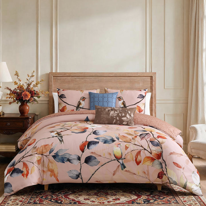 Bebejan Peachy Dogwood 5 Piece Reversible Comforter Set