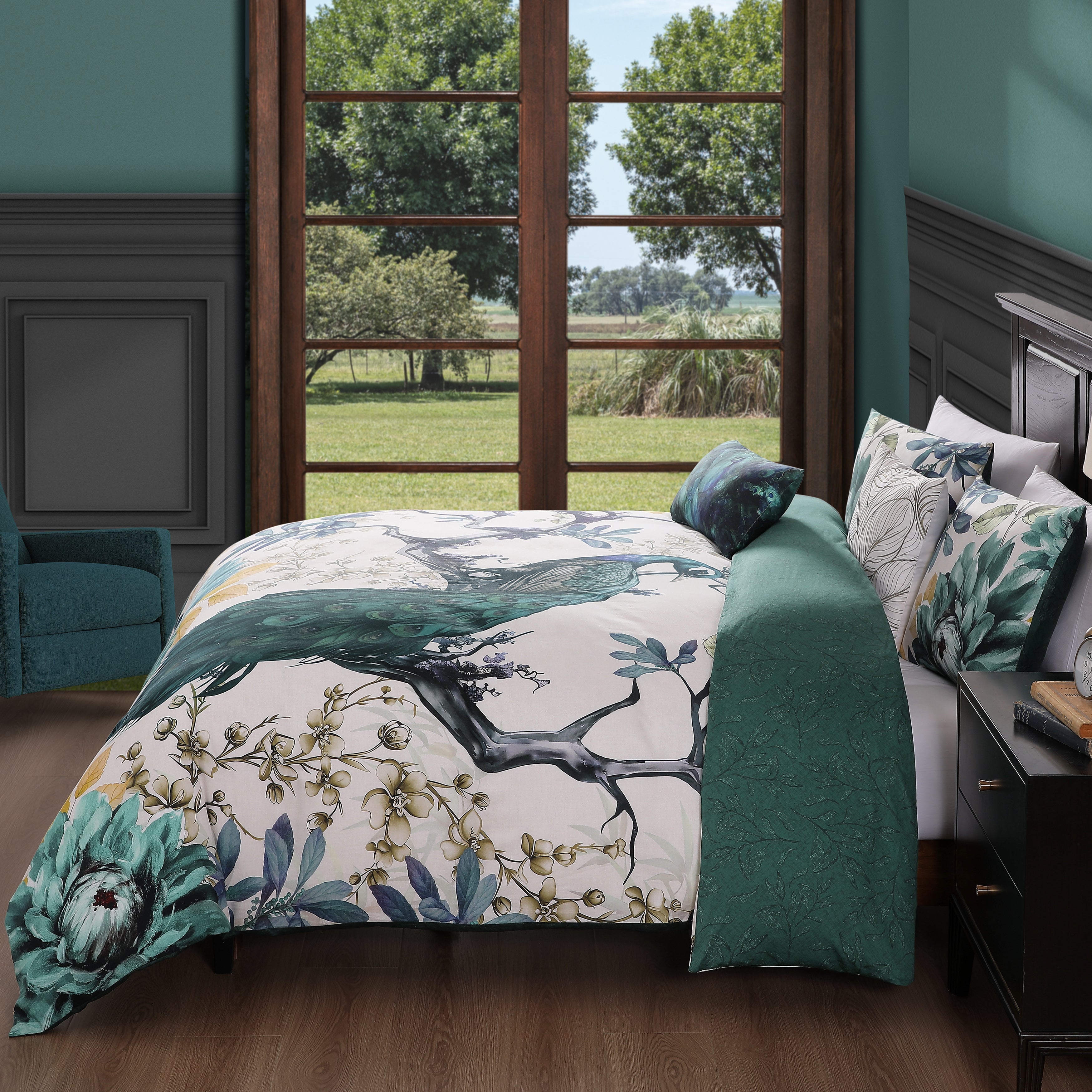 Bebejan Peacock Jardin 5 Piece Reversible Comforter Set Comforter Sets By Bebejan®