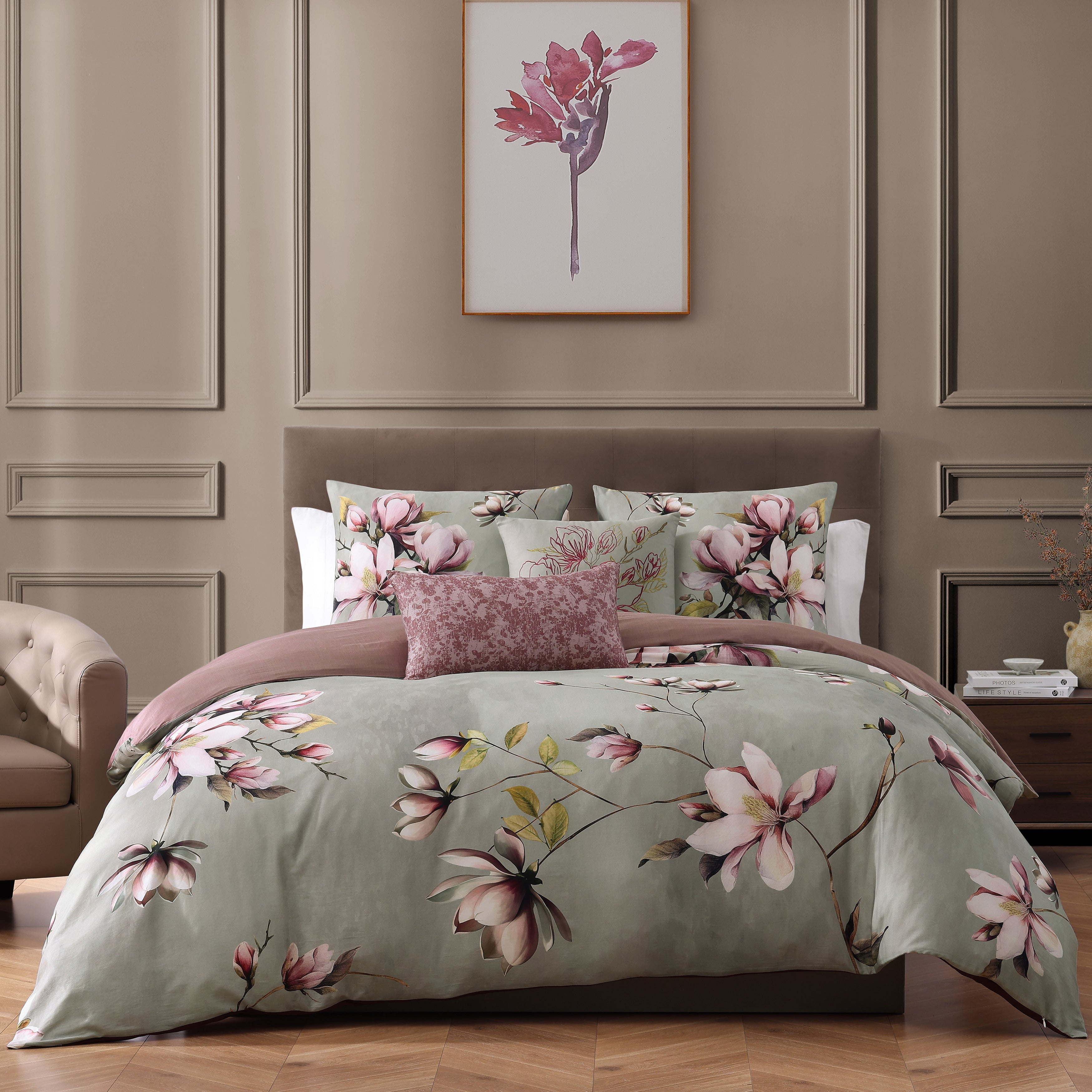 Bebejan Purple Lilies 5 Piece Reversible Comforter Set Comforter Sets By Bebejan®