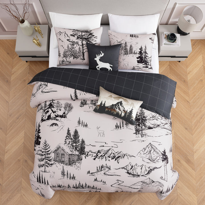 Bebejan Rocky Mountains 5 Piece Reversible Comforter Set