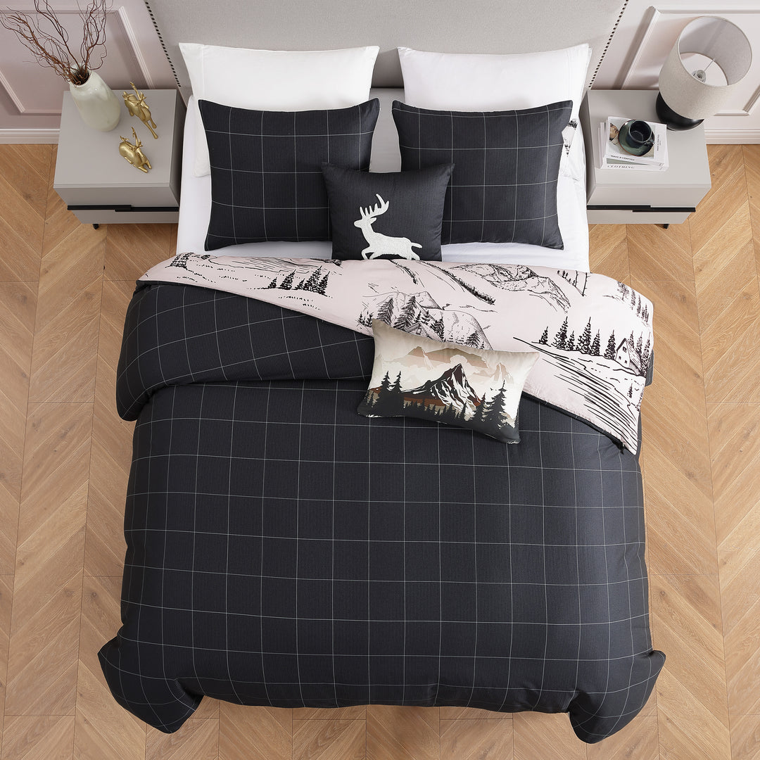 Bebejan Rocky Mountains 5 Piece Reversible Comforter Set
