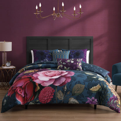 Bebejan Vibrant Flora 5 Piece Reversible Comforter Set