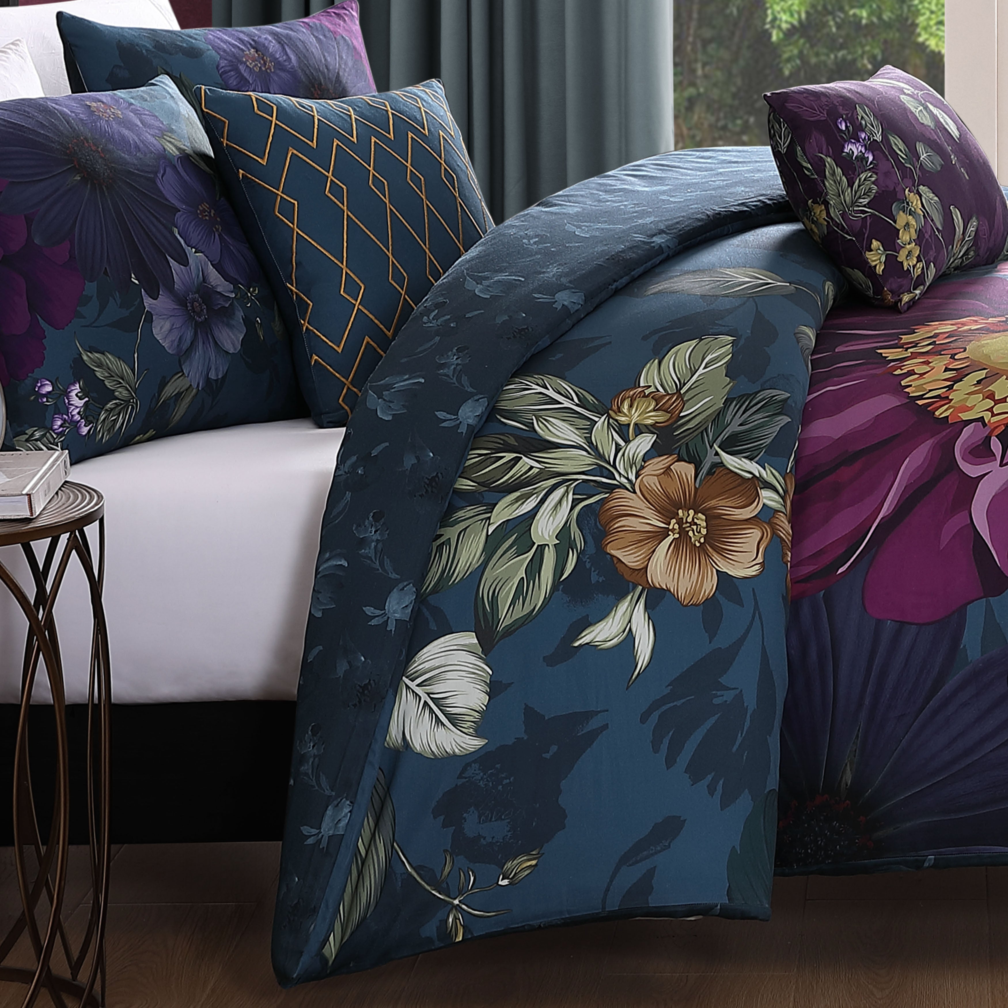 Bebejan Vibrant Flora 5 Piece Reversible Comforter Set
