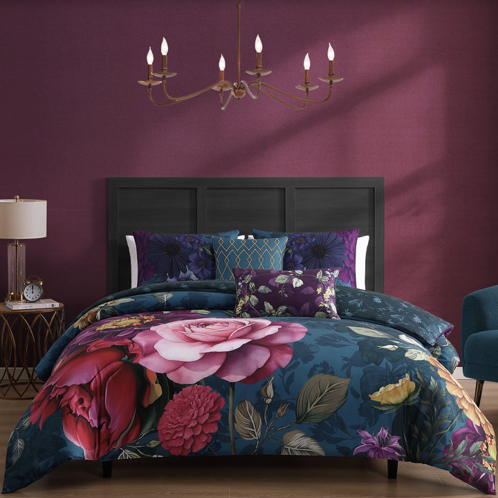 Bebejan Vibrant Flora 5 Piece Reversible Comforter Set
