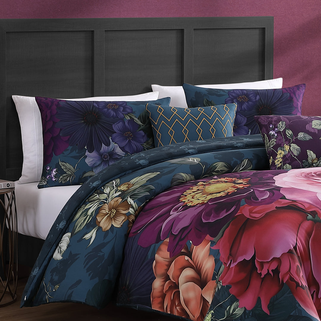 Bebejan Vibrant Flora 5 Piece Reversible Comforter Set