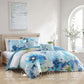 Bebejan Watercolor Blue 100% Cotton 5-Piece Reversible Comforter Set