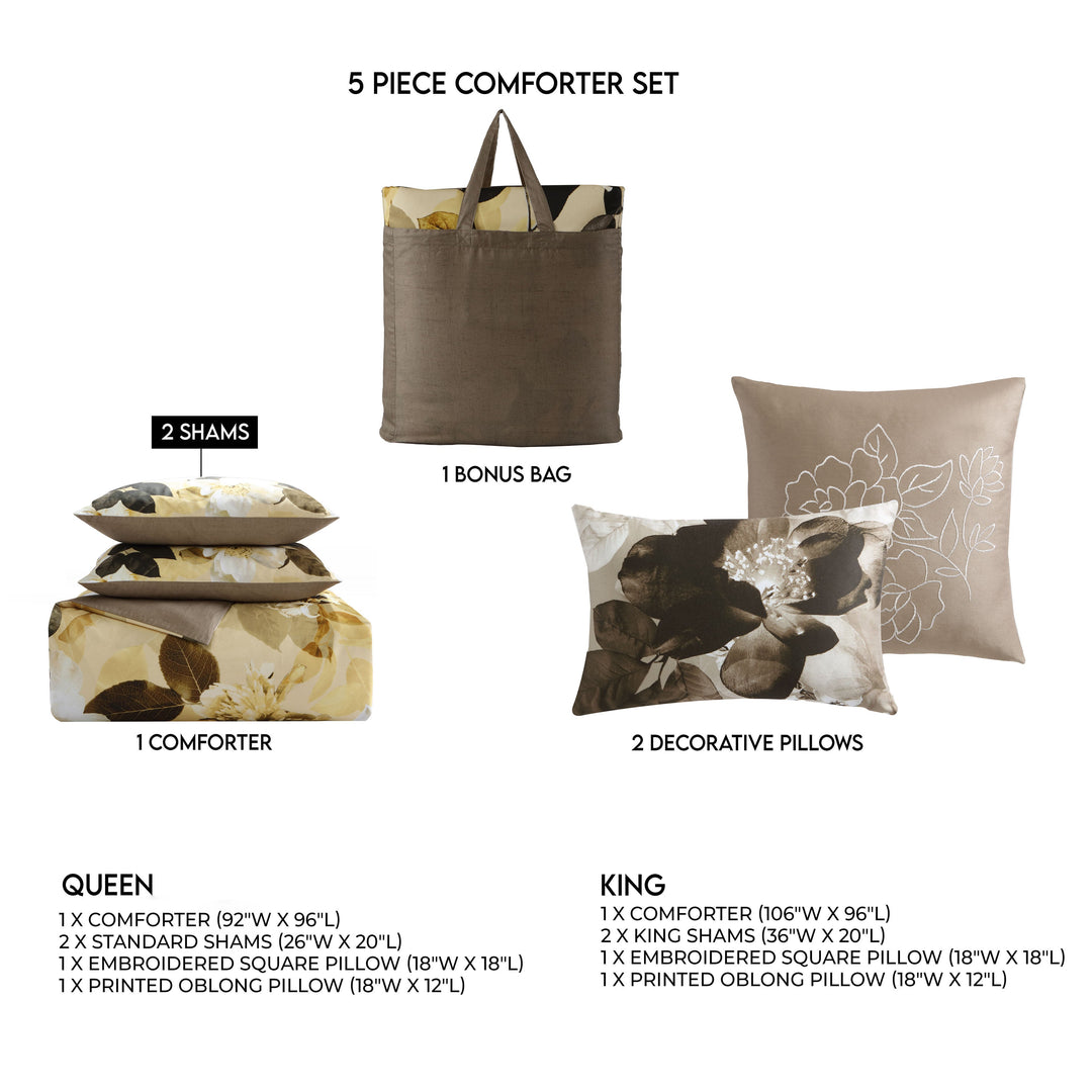 Bebejan Zayra 5 Piece Reversible Comforter Set Comforter Sets By Bebejan®