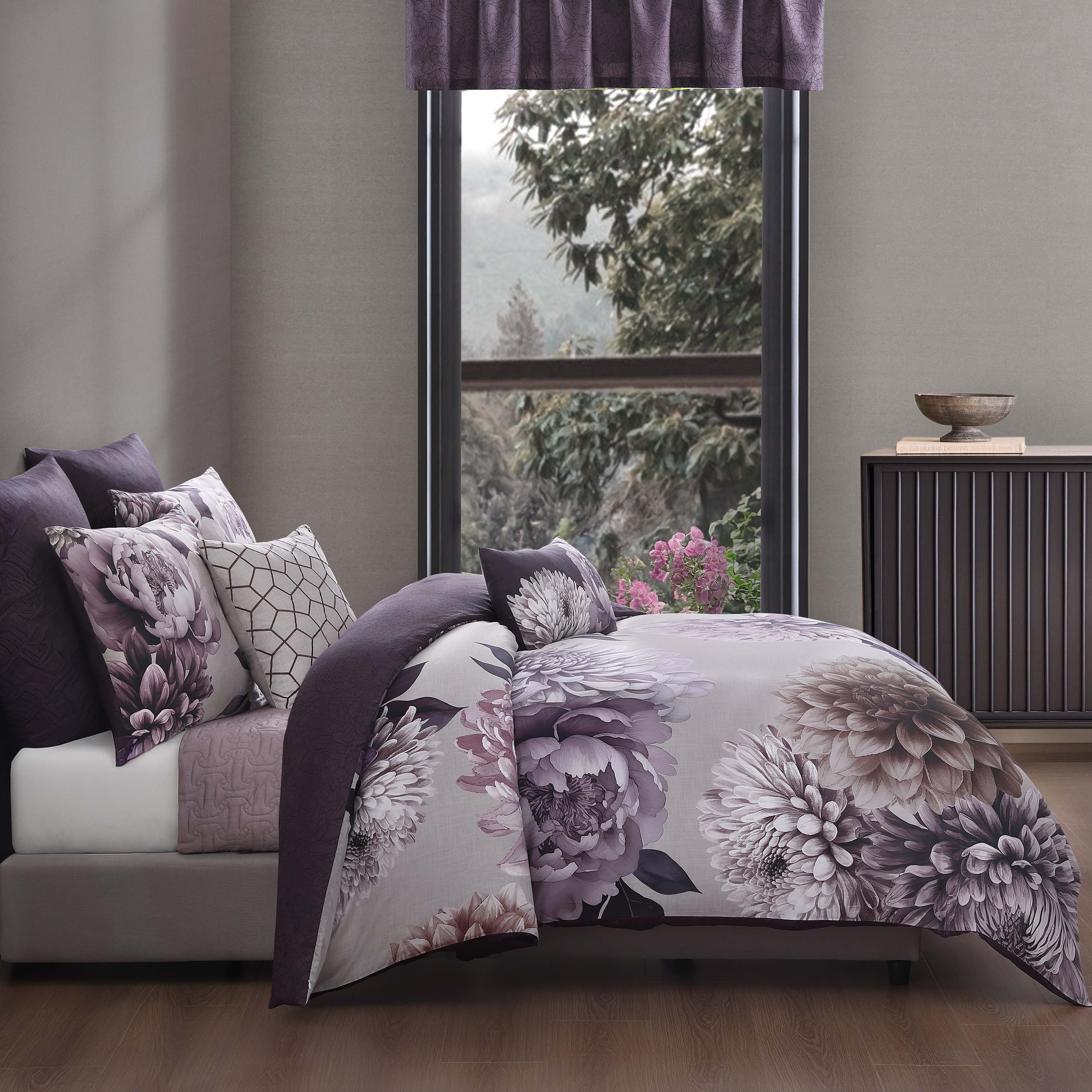 Bebejan Plum Petal 5 Piece Reversible Comforter Set