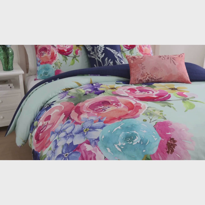 Bebejan Aqua Fiesta 5 Piece Reversible Comforter Set