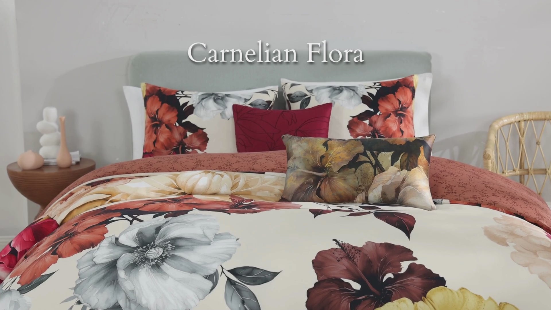 Bebejan Carnelian Flora 5 Piece Reversible Comforter Set