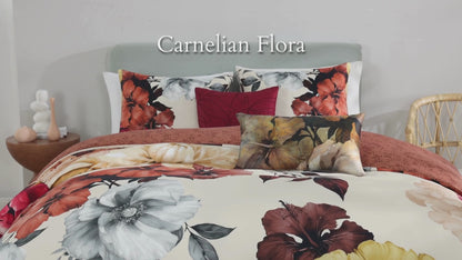 Bebejan Carnelian Flora 5 Piece Reversible Comforter Set
