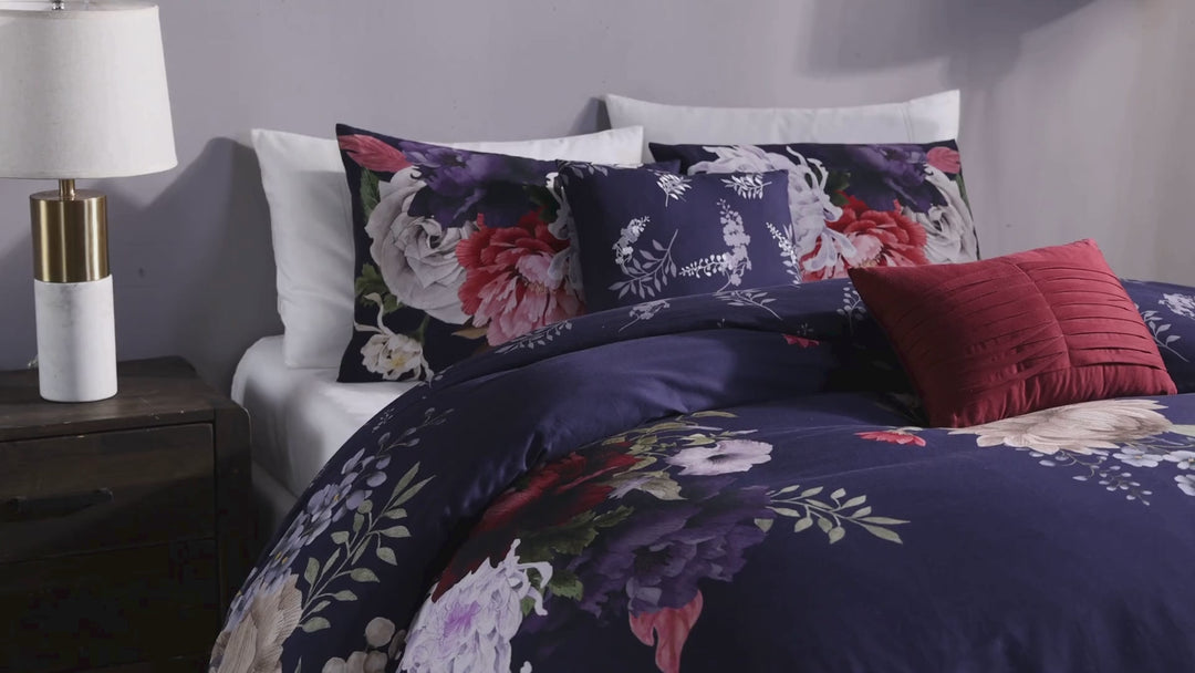 Bebejan Deep Purple Garden 5 Piece Reversible Comforter Set