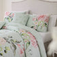 Bebejan Rose on Misty Green 100% Cotton 5-Piece Reversible Comforter Set