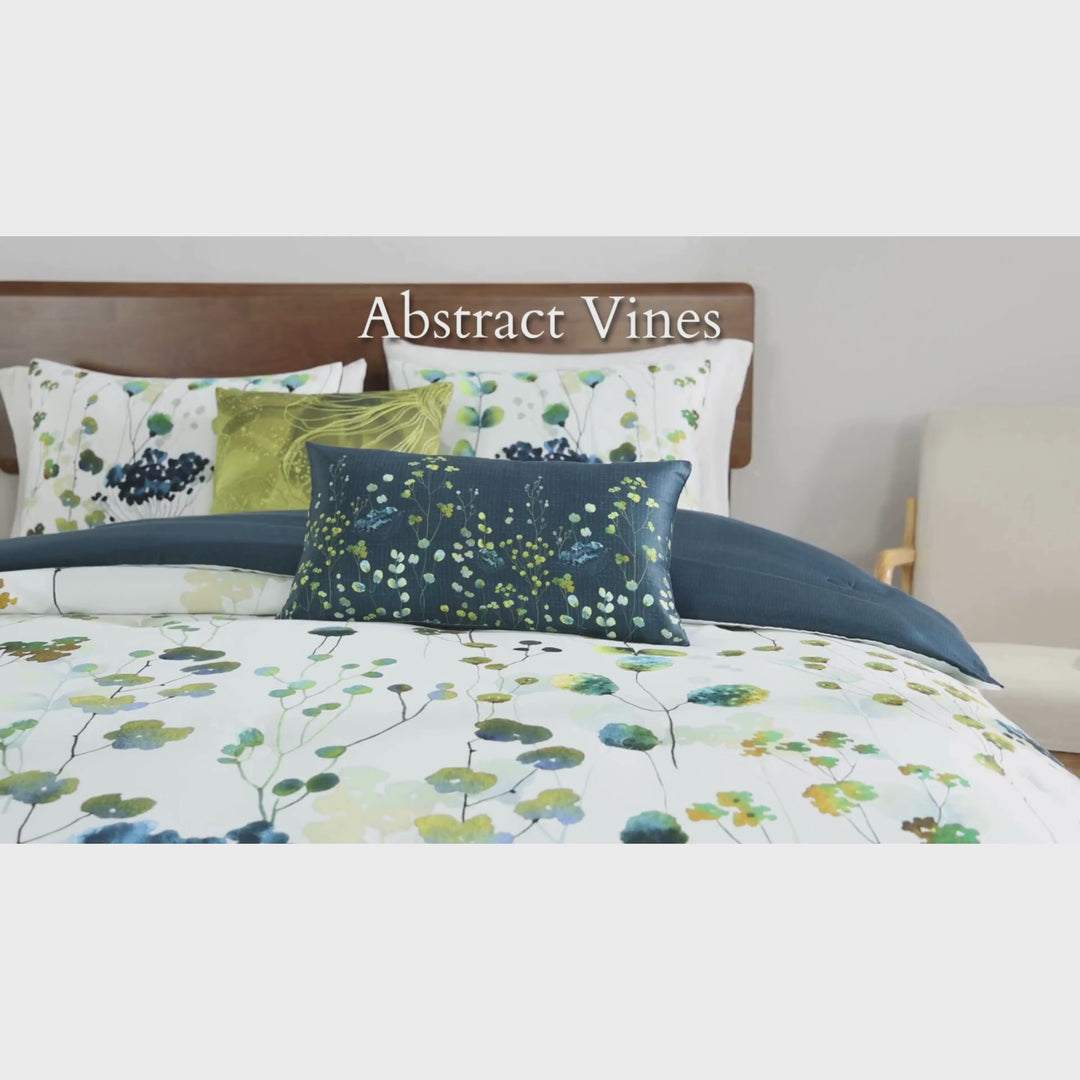 Bebejan Abstract Vines 5 Piece Reversible Comforter Set
