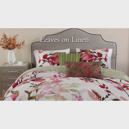 Bebejan Leaves on Linen 5 Piece Reversible Comforter Set
