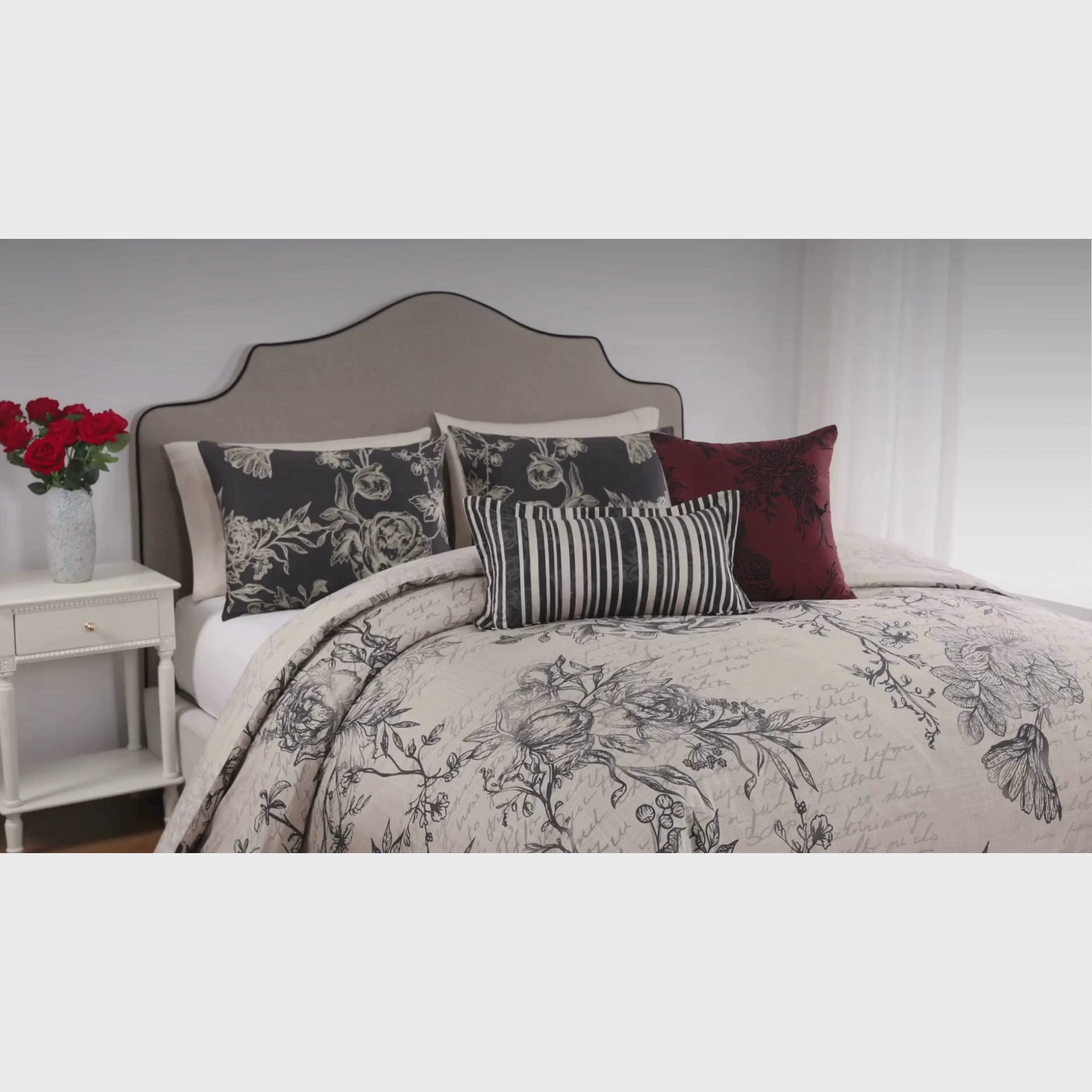 Bebejan French Linen 5 Piece Reversible Comforter Set