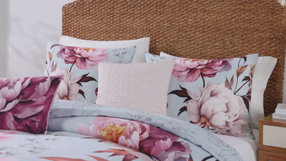 Bebejan Blooming Peonies 5 Piece Reversible Comforter Set