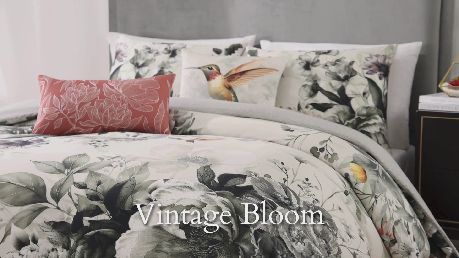 Bebejan Vintage Bloom 5 Piece Reversible Comforter Set